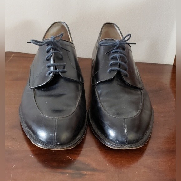 Bruno Magli Loren Men's Black Leather Dress Shoes Made in Italy Size 1… - Picture 2 of 11